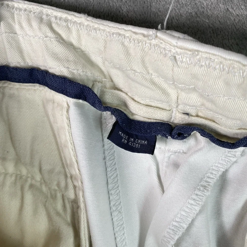 Vintage Polo Ralph Lauren Shorts Mens Size 33 White Chino Flat Front Preppy Golf
